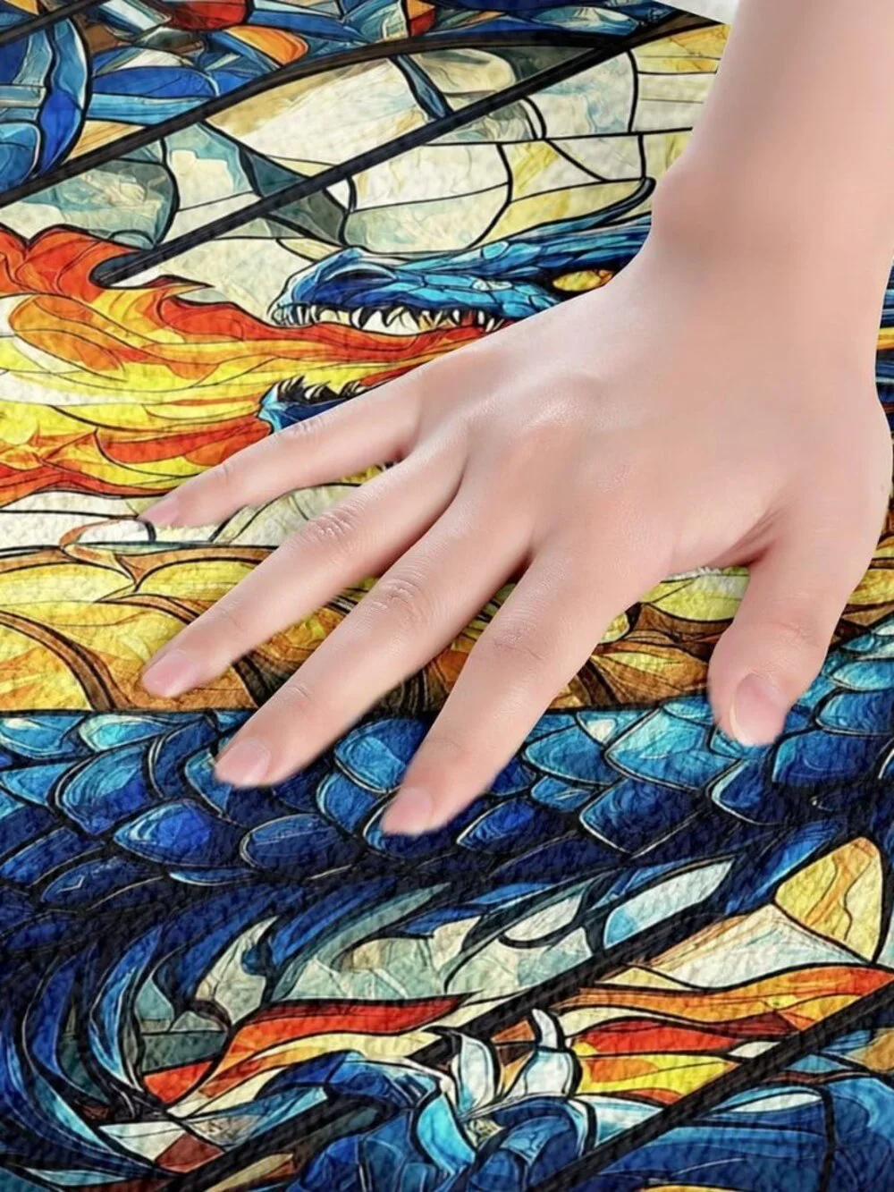 Western Dragon Kids Bath Mats,Flame Dragon Scale Gothic Trippy Mats Rugs for Boy
